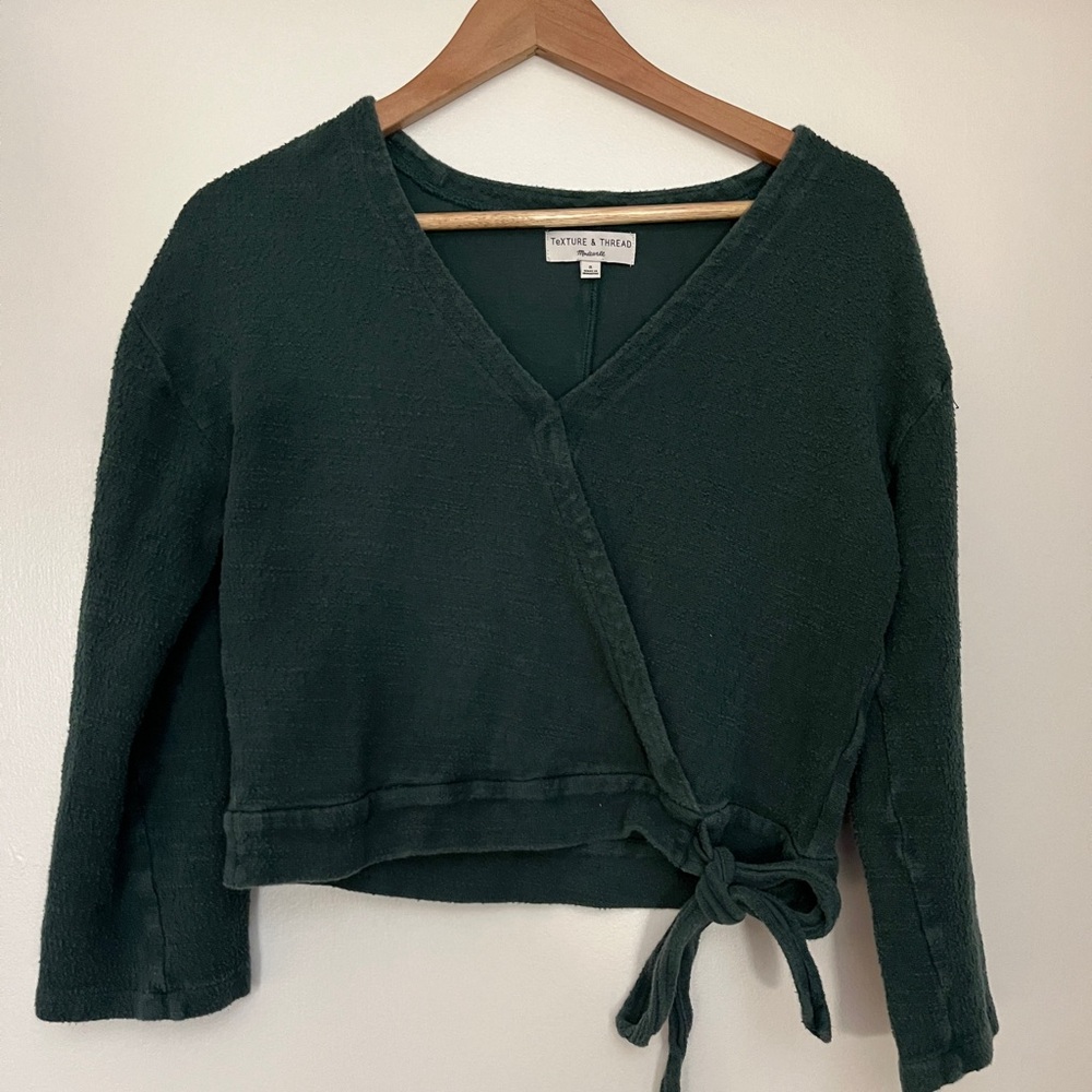 Madewell Texture and Thread faux wrap top